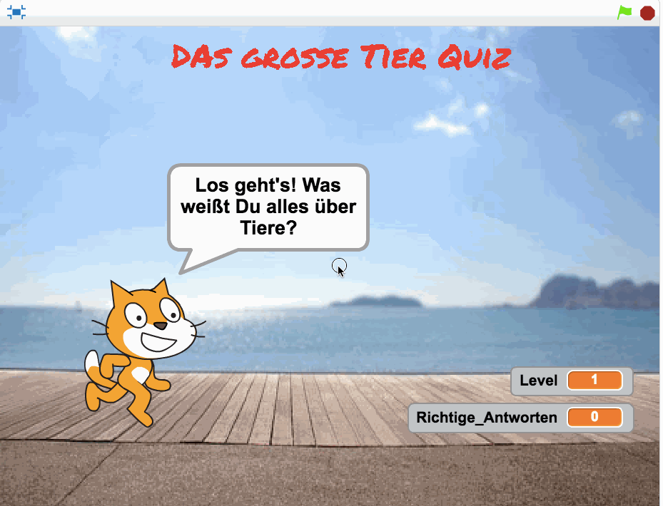 Scratch Quiz Beispiel Unterricht